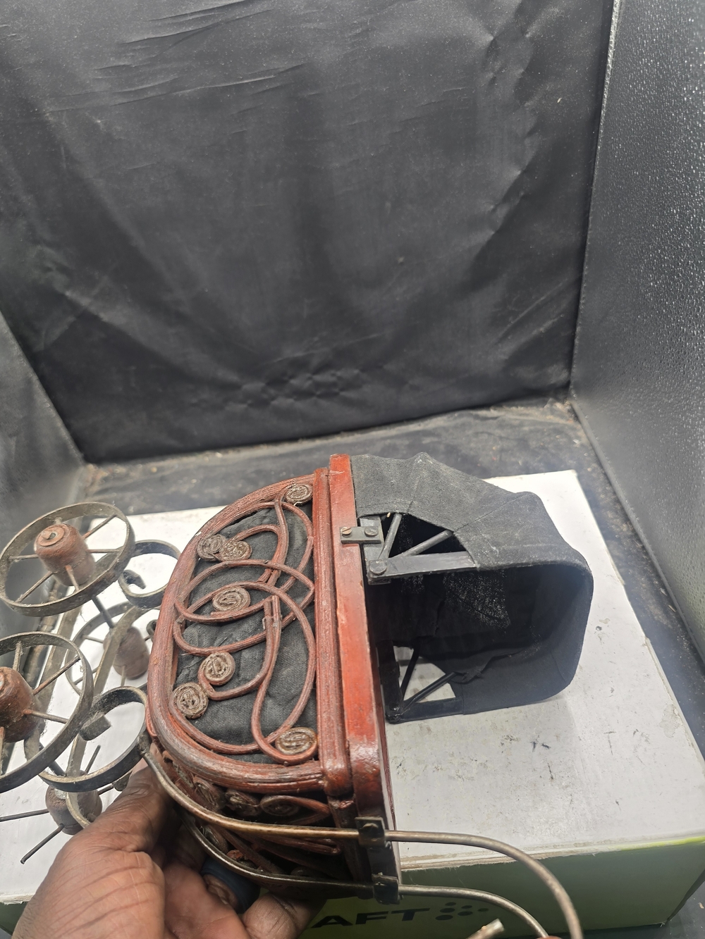 Ornate Black and Brown Decorative Wall Lantern